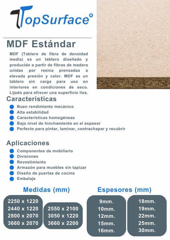 MDF estándar MDF estándar